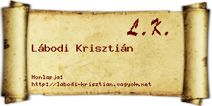 Lábodi Krisztián névjegykártya